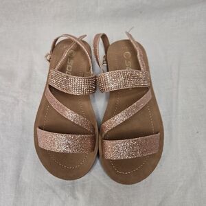 Girls Sandals Strappy Glitter Soda Brand Size 13